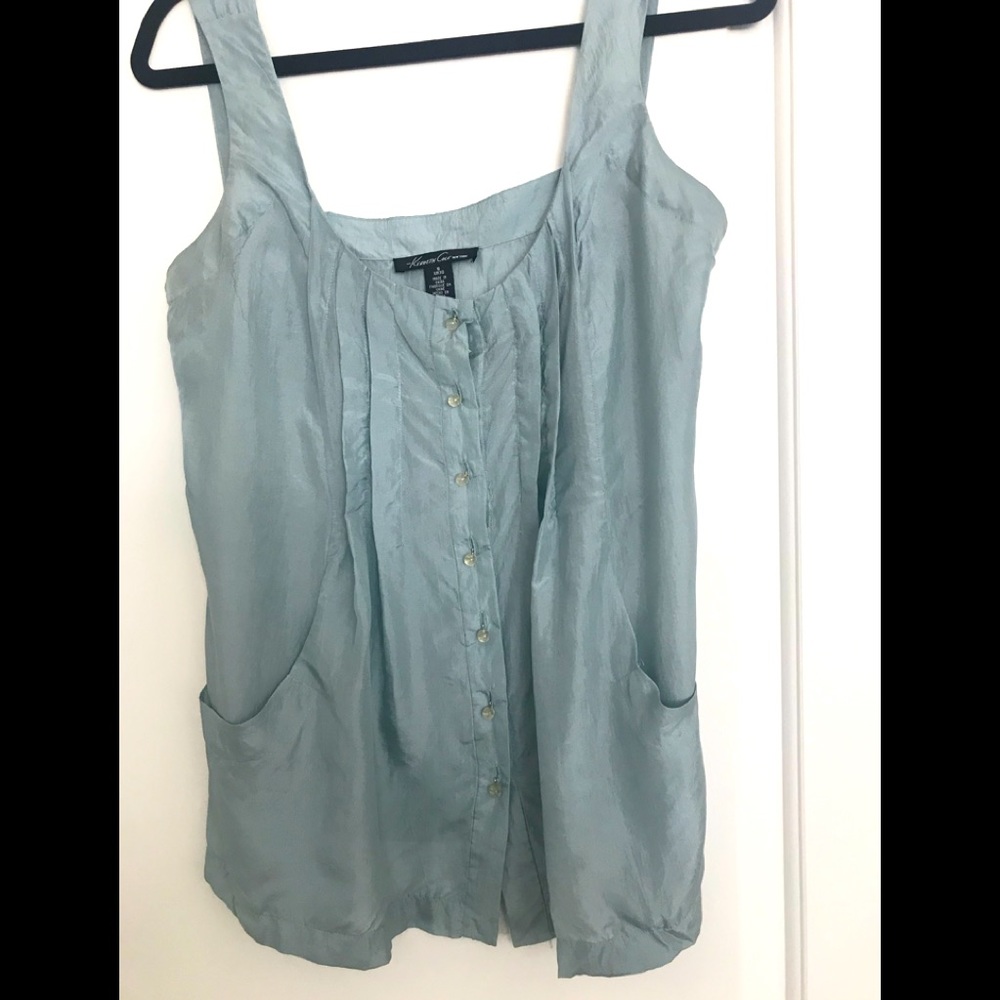 100% Silk vintage tank with pockets